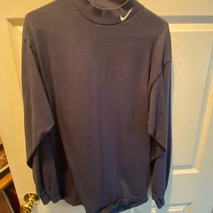 Nike long sleeve medium short collar tshirt.  Navy blue.